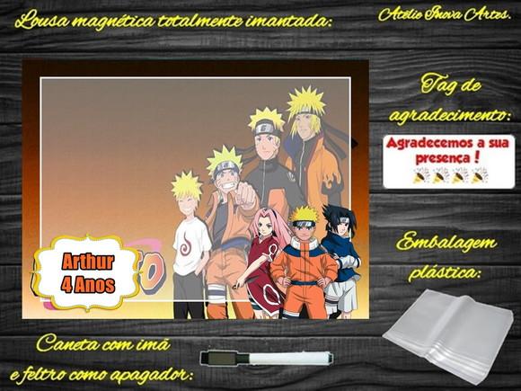 Lousa Magnética Naruto com Embalagem