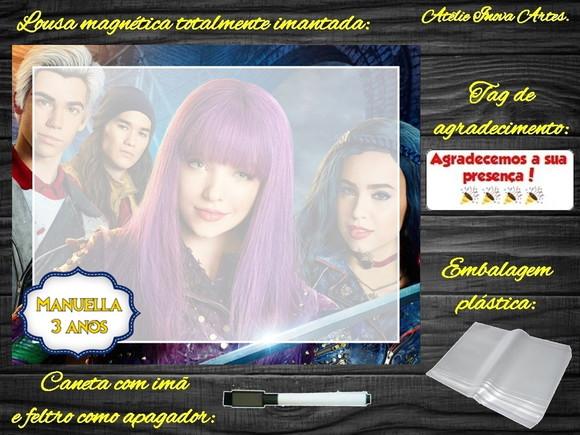 Lousa Magnética os Descendentes com Embalagem