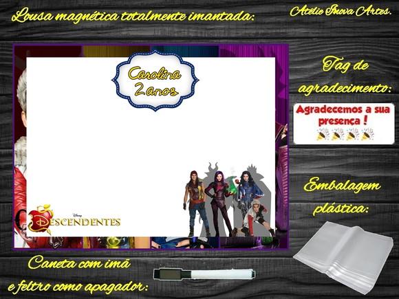 Lousa Magnética os Descendentes com Embalagem