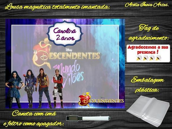 Lousa Magnética os Descendentes com Embalagem