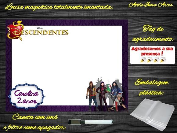 Lousa Magnética os Descendentes com Embalagem