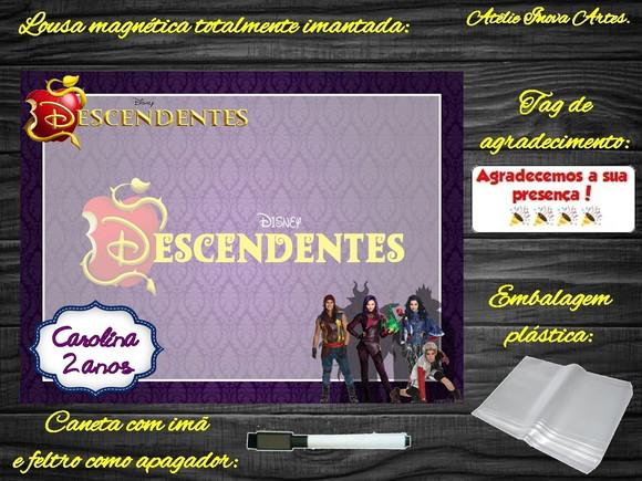 Lousa Magnética os Descendentes com Embalagem