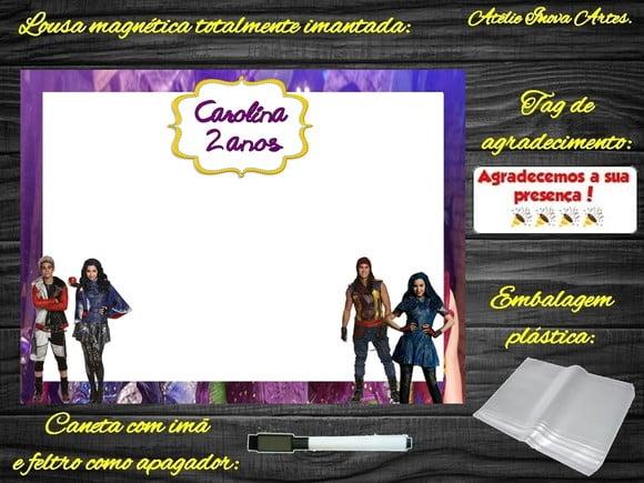 Lousa Magnética os Descendentes com Embalagem