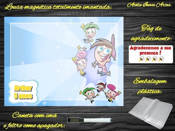 Lousa Magnética Padrinhos Mágicos com Embalagem
