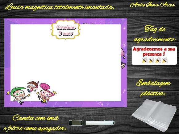 Lousa Magnética Padrinhos Mágicos com Embalagem