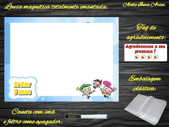 Lousa Magnética Padrinhos Mágicos com Embalagem