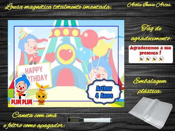 Lousa Magnética Palhaço Plim Plim com Embalagem