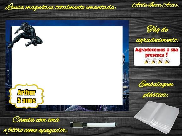Lousa Magnética Pantera Negra com Embalagem