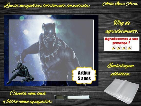 Lousa Magnética Pantera Negra com Embalagem