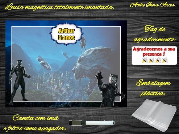 Lousa Magnética Pantera Negra com Embalagem
