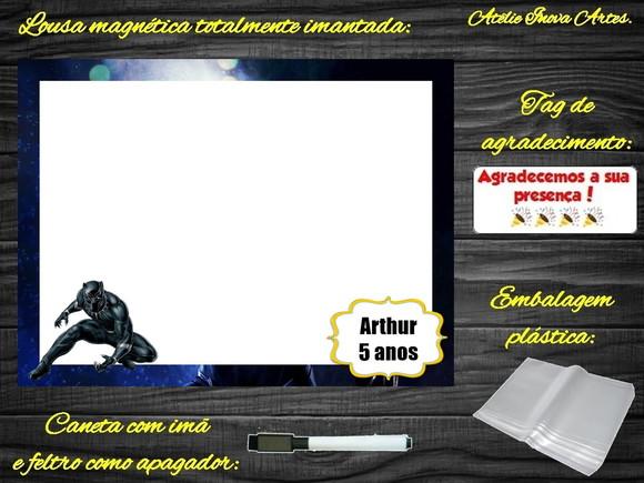 Lousa Magnética Pantera Negra com Embalagem