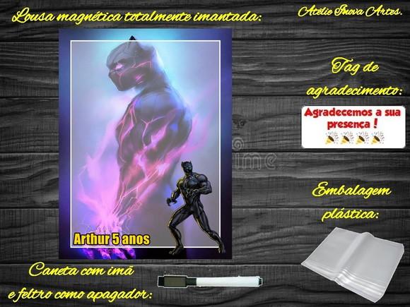 Lousa Magnética Pantera Negra com Embalagem