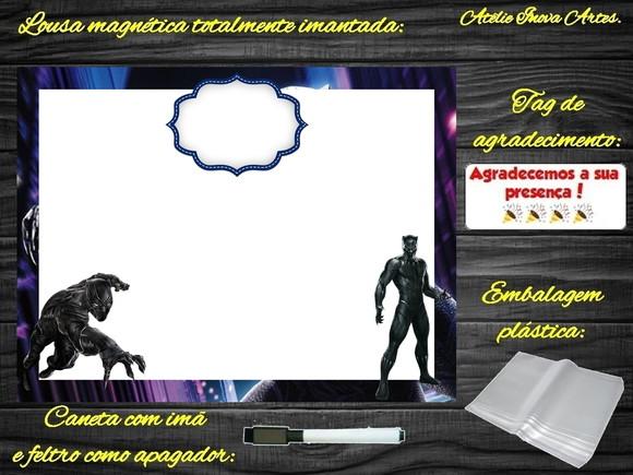 Lousa Magnética Pantera Negra com Embalagem