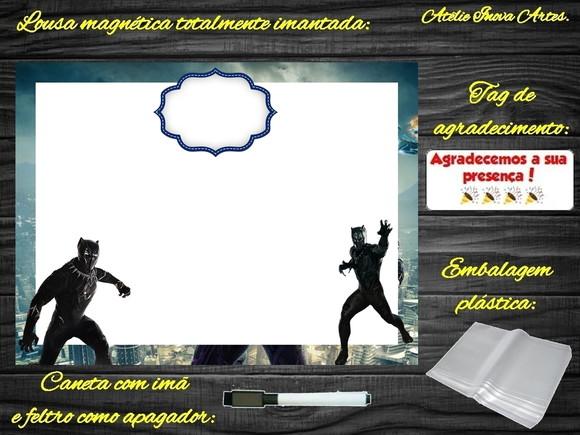 Lousa Magnética Pantera Negra com Embalagem