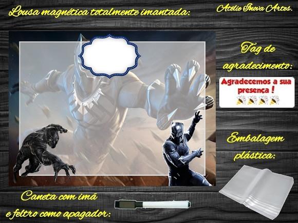 Lousa Magnética Pantera Negra com Embalagem