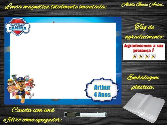 Lousa Magnética Patrulha Canina com Embalagem