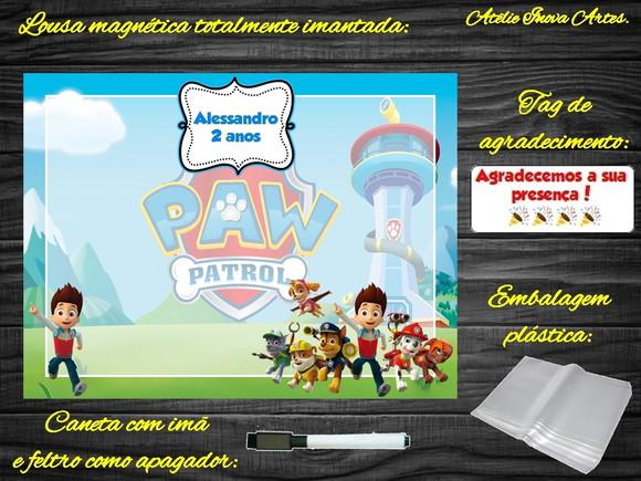 Lousa Magnética Patrulha Canina com Embalagem