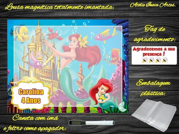 Lousa Magnética Pequena Sereia com Embalagem