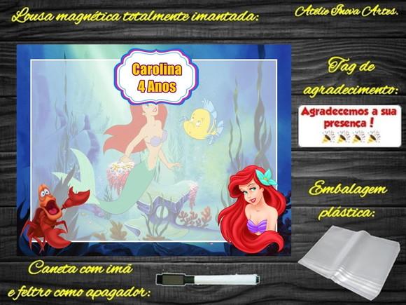 Lousa Magnética Pequena Sereia com Embalagem