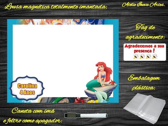 Lousa Magnética Pequena Sereia com Embalagem