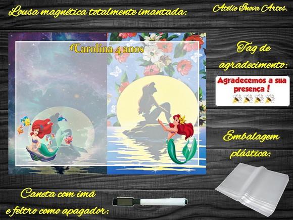 Lousa Magnética Pequena Sereia com Embalagem