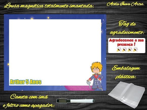 Lousa Magnética Pequeno Príncipe com Embalagem