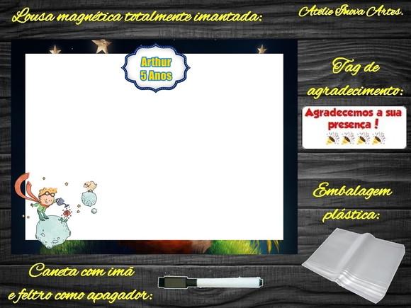 Lousa Magnética Pequeno Príncipe com Embalagem