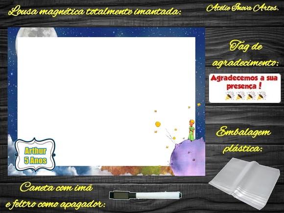 Lousa Magnética Pequeno Príncipe com Embalagem