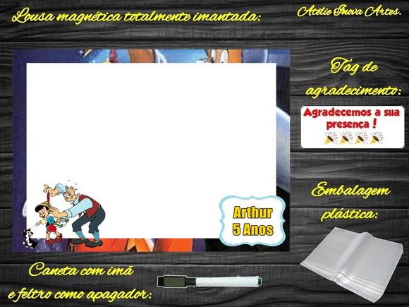Lousa Magnética Pinóquio com Embalagem