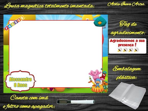 Lousa Magnética Pocoyo com Embalagem