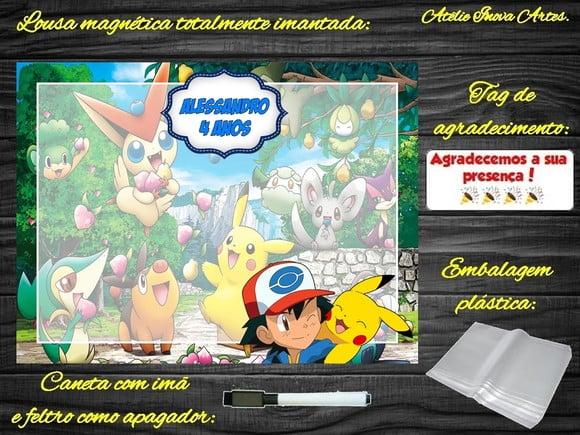 Lousa Magnética Pokemon com Embalagem
