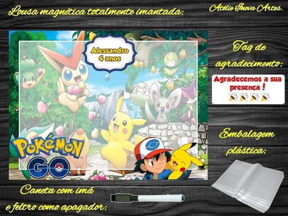 Lousa Magnética Pokemon com Embalagem