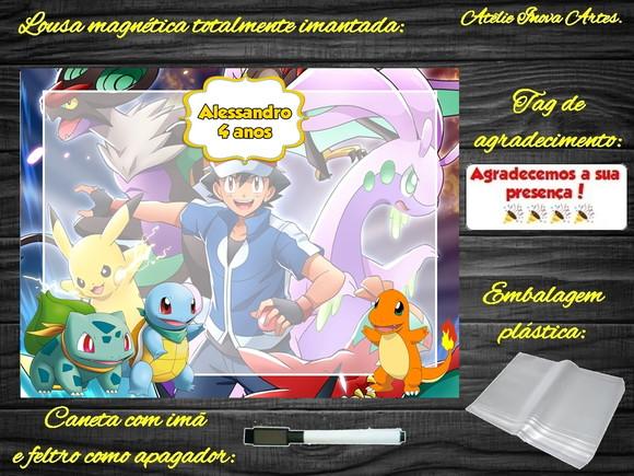 Lousa Magnética Pokemon com Embalagem
