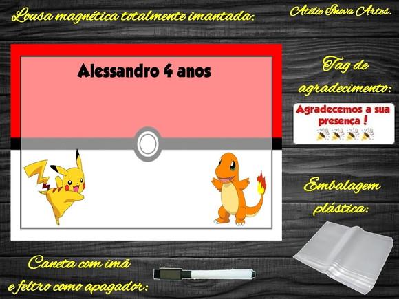 Lousa Magnética Pokemon com Embalagem