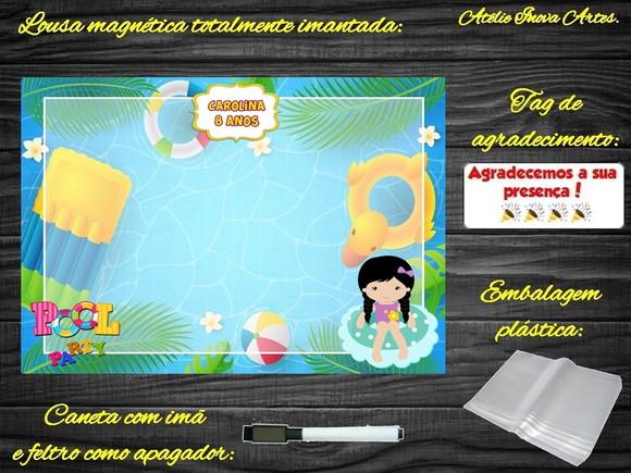 Lousa Magnética Pool Party com Embalagem