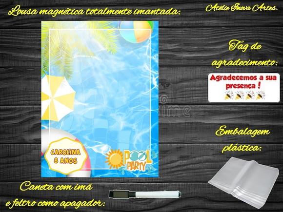 Lousa Magnética Pool Party com Embalagem