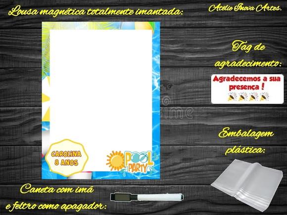 Lousa Magnética Pool Party com Embalagem