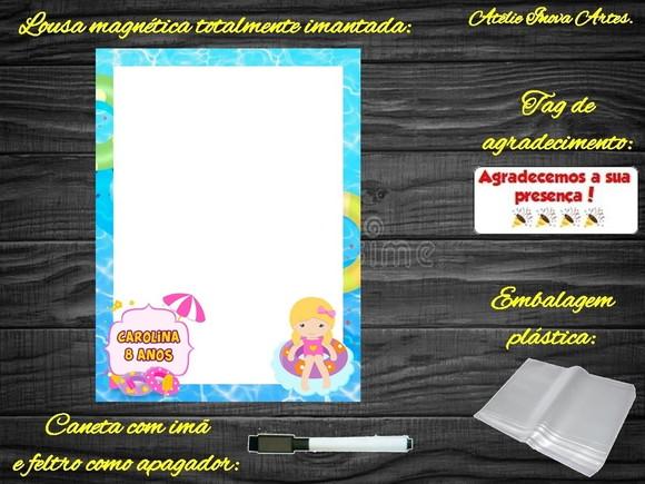 Lousa Magnética Pool Party com Embalagem