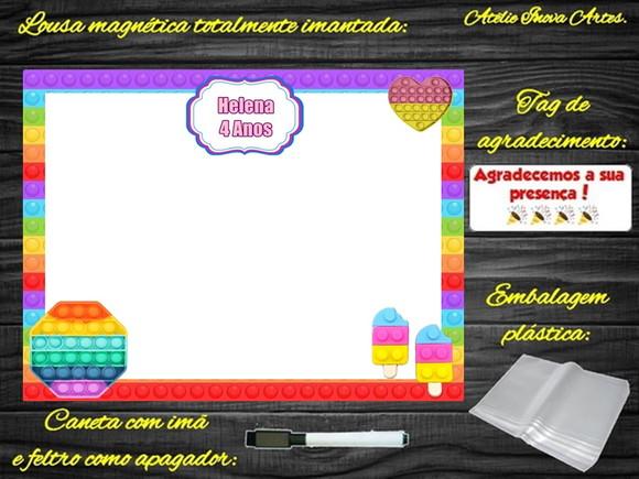 Lousa Magnética Pop It com Embalagem