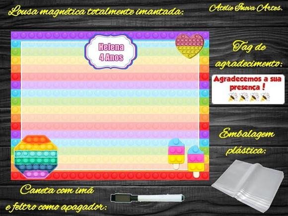 Lousa Magnética Pop It com Embalagem