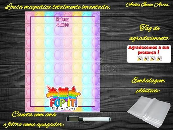 Lousa Magnética Pop It com Embalagem