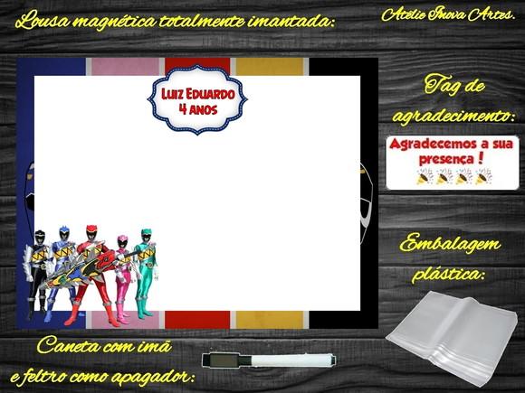 Lousa Magnética Power Rangers com Embalagem