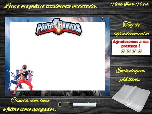 Lousa Magnética Power Rangers com Embalagem