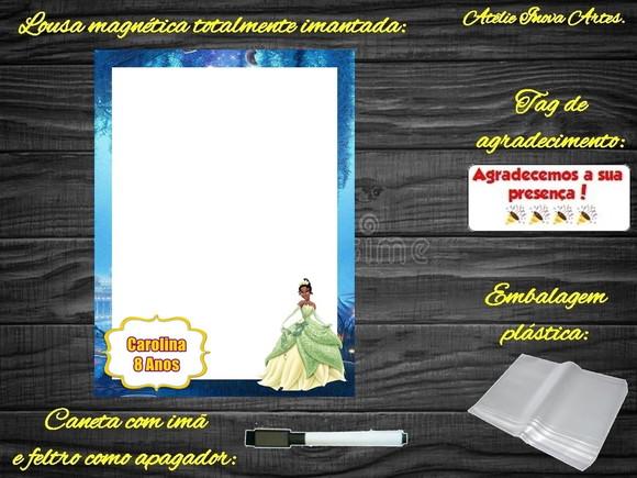 Lousa Magnética Princesa e o Sapo com Embalagem