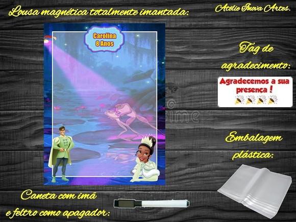 Lousa Magnética Princesa e o Sapo com Embalagem