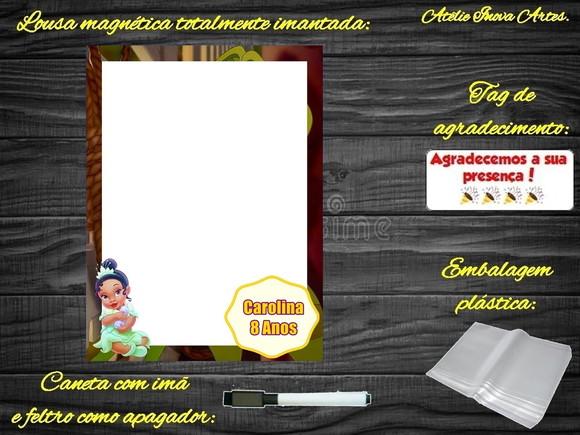 Lousa Magnética Princesa e o Sapo com Embalagem