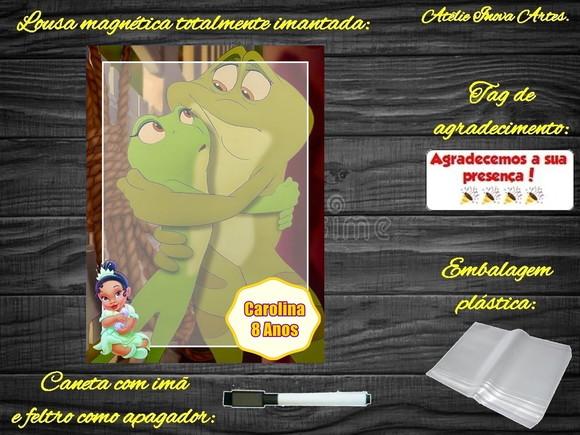 Lousa Magnética Princesa e o Sapo com Embalagem
