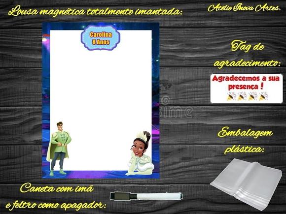 Lousa Magnética Princesa e o Sapo com Embalagem
