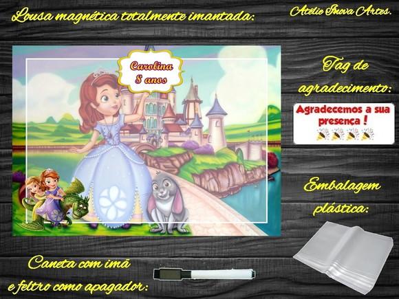 Lousa Magnética Princesa Sofia com Embalagem