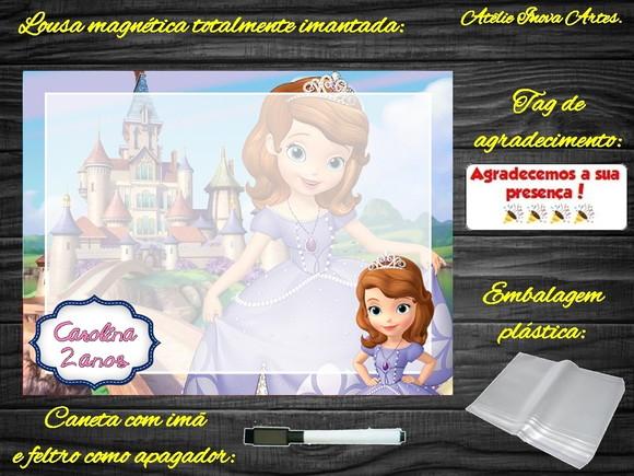 Lousa Magnética Princesa Sofia com Embalagem